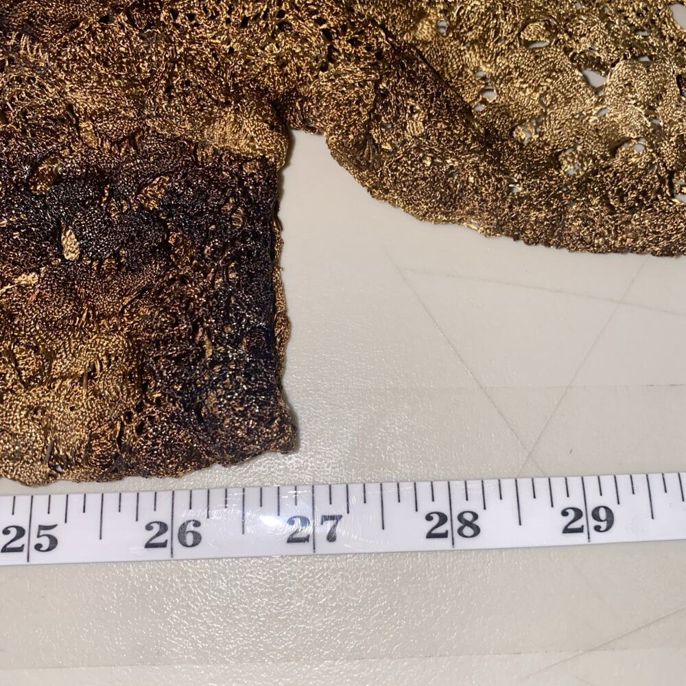 VTG Catherines Women's Plus Size 1X Lace Fish Net Brown Tunic Blouse Top Spring - Picture 10 of 10